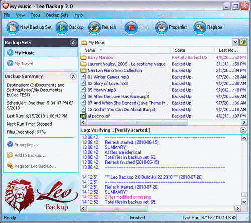 Leo Backup 2.0 screenshot